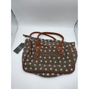 Myra Bags Womens Freedom Stars On Upcycled Canvas Hand Bag Purse Satchel Zip NWT